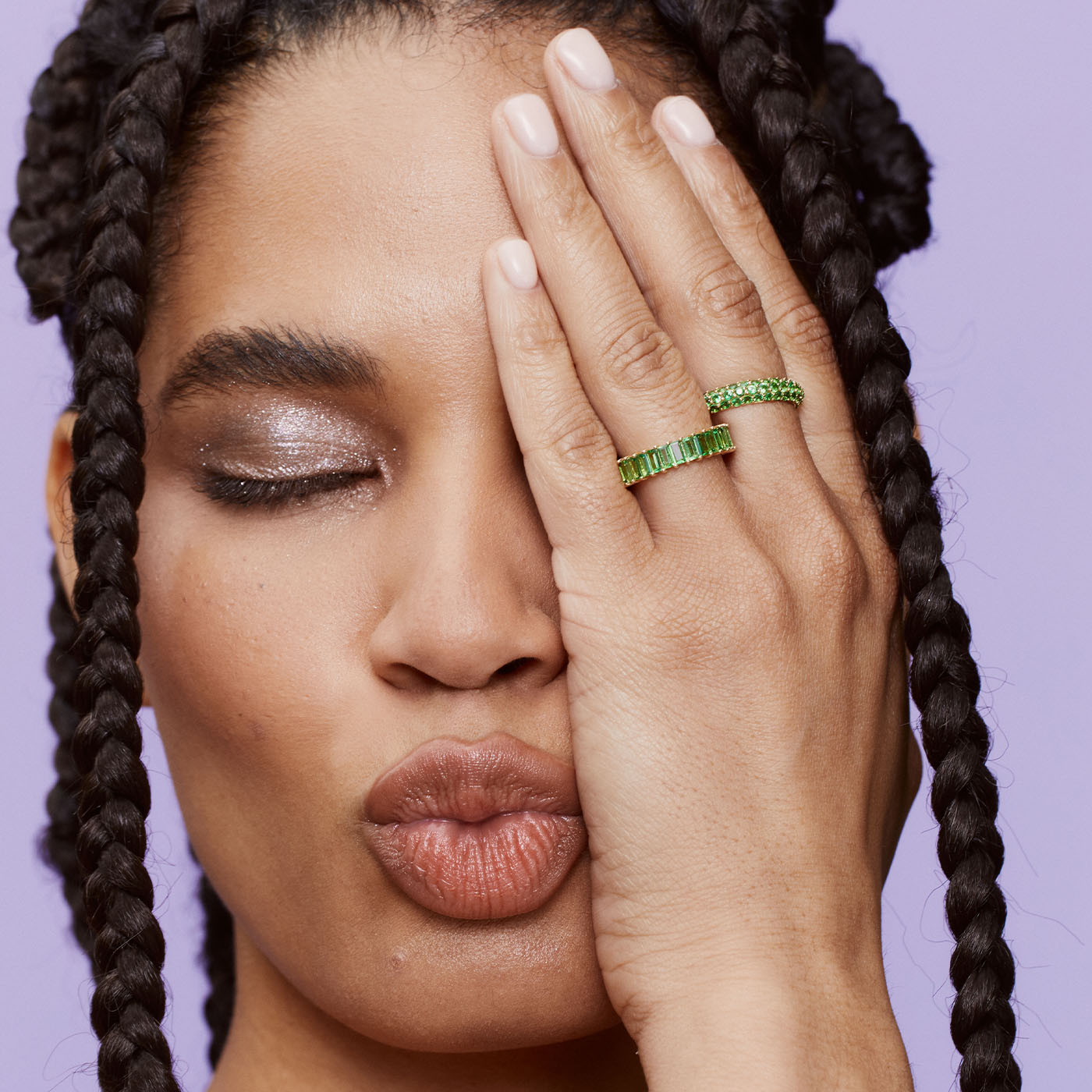 Tsavorite Vertical Baguette Ring